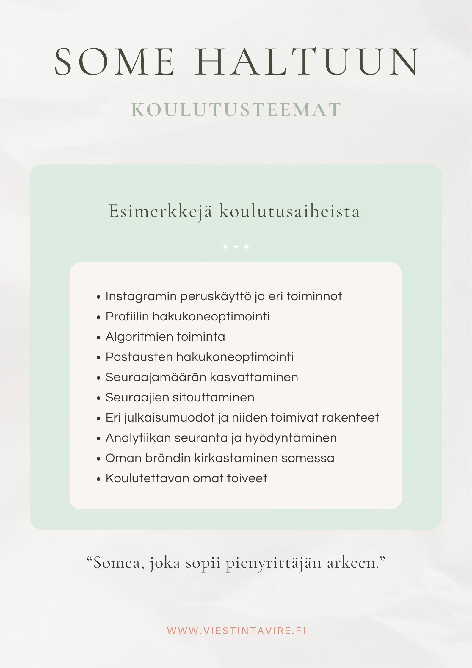 Some haltuun -esite (1) Some haltuun -esite (1)